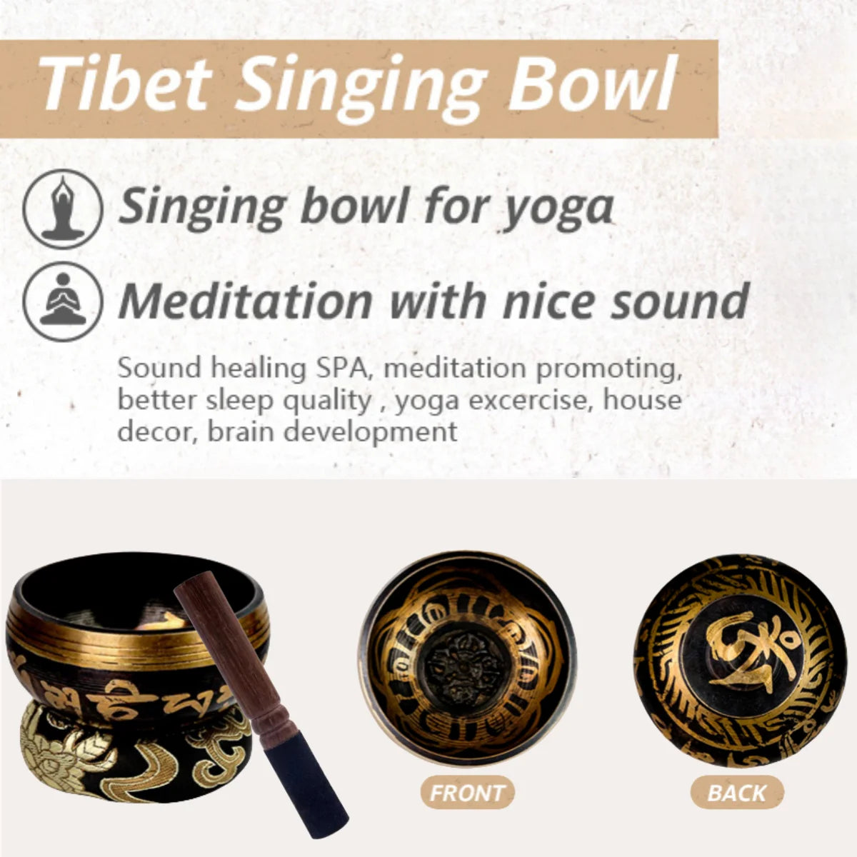 Tibetan Singing Bowl Set Lotus Unique Gift Helpful for Meditation Yoga Relaxation Chakra Healing Prayer and Mindfulness