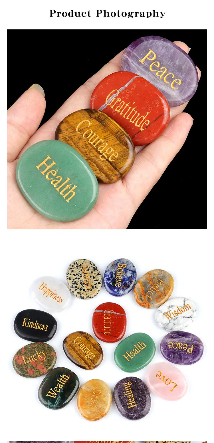Natural Crystal Stone Ornaments Ellipse Inspirational Room Decor Healing Crystals Energy Feng Shui Jewelry Decoration 40-45mm