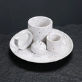 4 in 1 Incense Burner, Sage Palo Santo Holder, Incense Stick Holder Candles Holder Ceramic Censer for Meditation Living Room