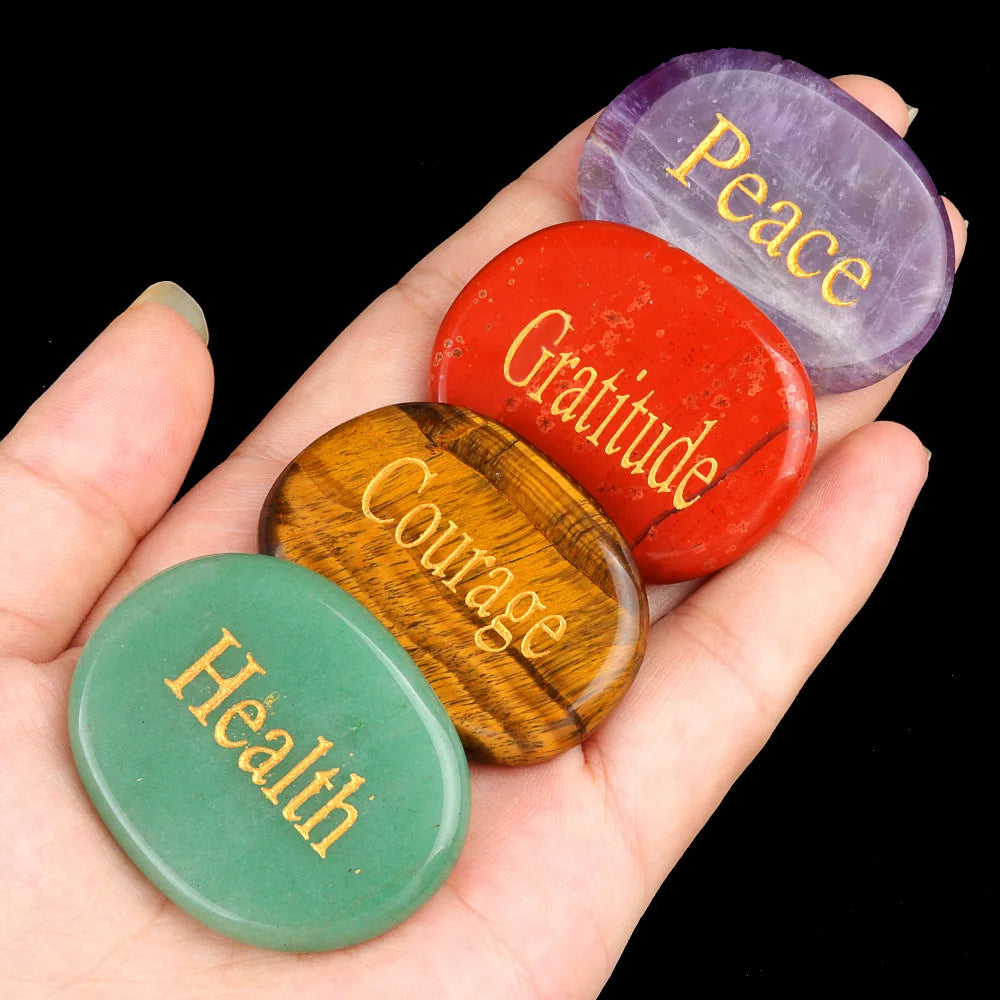 Natural Crystal Stone Ornaments Ellipse Inspirational Room Decor Healing Crystals Energy Feng Shui Jewelry Decoration 40-45mm