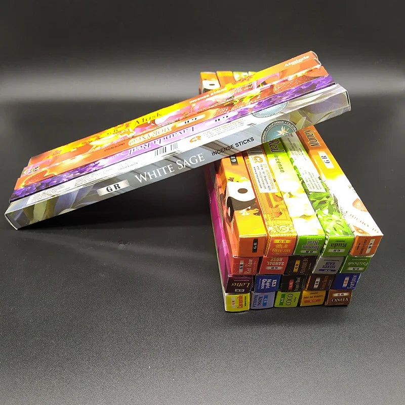 Y Tibetan White Sage Incense Sticks Home Fragrance Joss Sticks 10/25 Small Tubes Lots Bulk Indian Incense Coconut Aromatherap