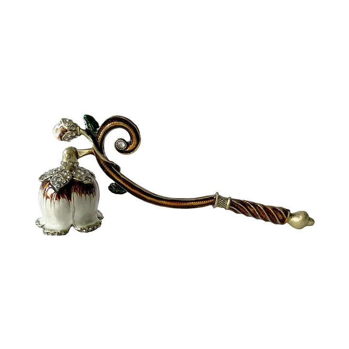 Vintage Flower Candle Snuffer Decorative Candle Extinguisher Flame Safely Long Handle Putting Out Fire Candle Extinguishing Tool