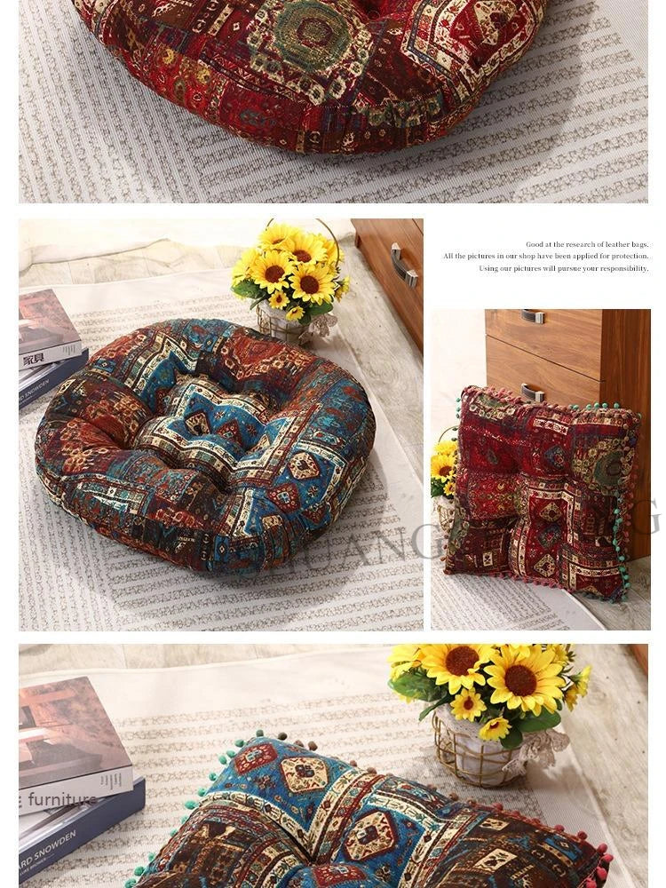 1pc 40x40cm Thick Soft and Comfortable Moroccan Chair Cushion /meditation Pad-suitable for Living Rooms Bedrooms,dining Rooms