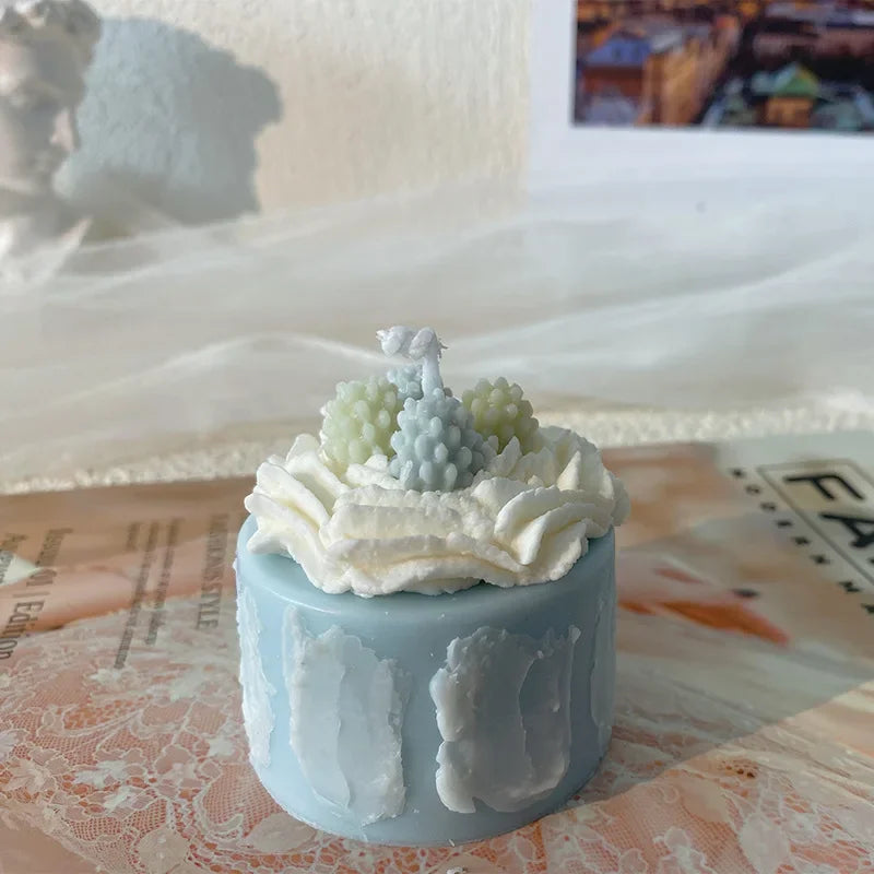 Simulated cream cake candles Strawberry chocolate cherry macaron scented candle lovely birthday gift velas navideñas decorativas