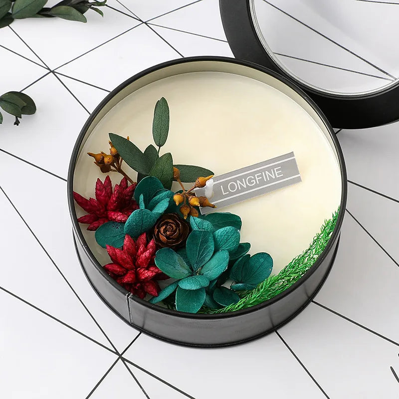 100% Soy Wax Handmade Rose Jasmine Gardenia Aromatherapy Candle Birthday Christmas Immortal Flower Fairy Gift Cup Wax