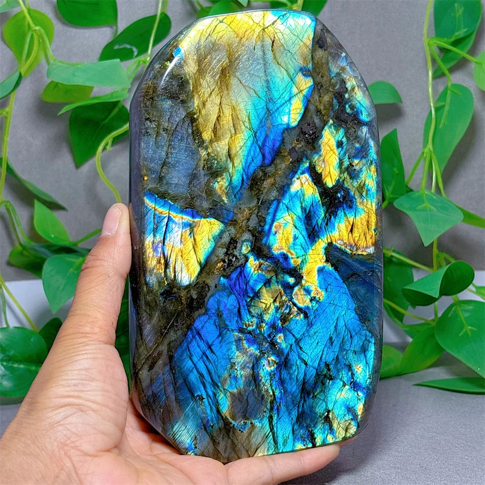 Labradorite Big Free Form Crystal Natural Stone Quartz Stone Minerals Home Garden Decoration Reiki Energy Healing Luck RoomDecor