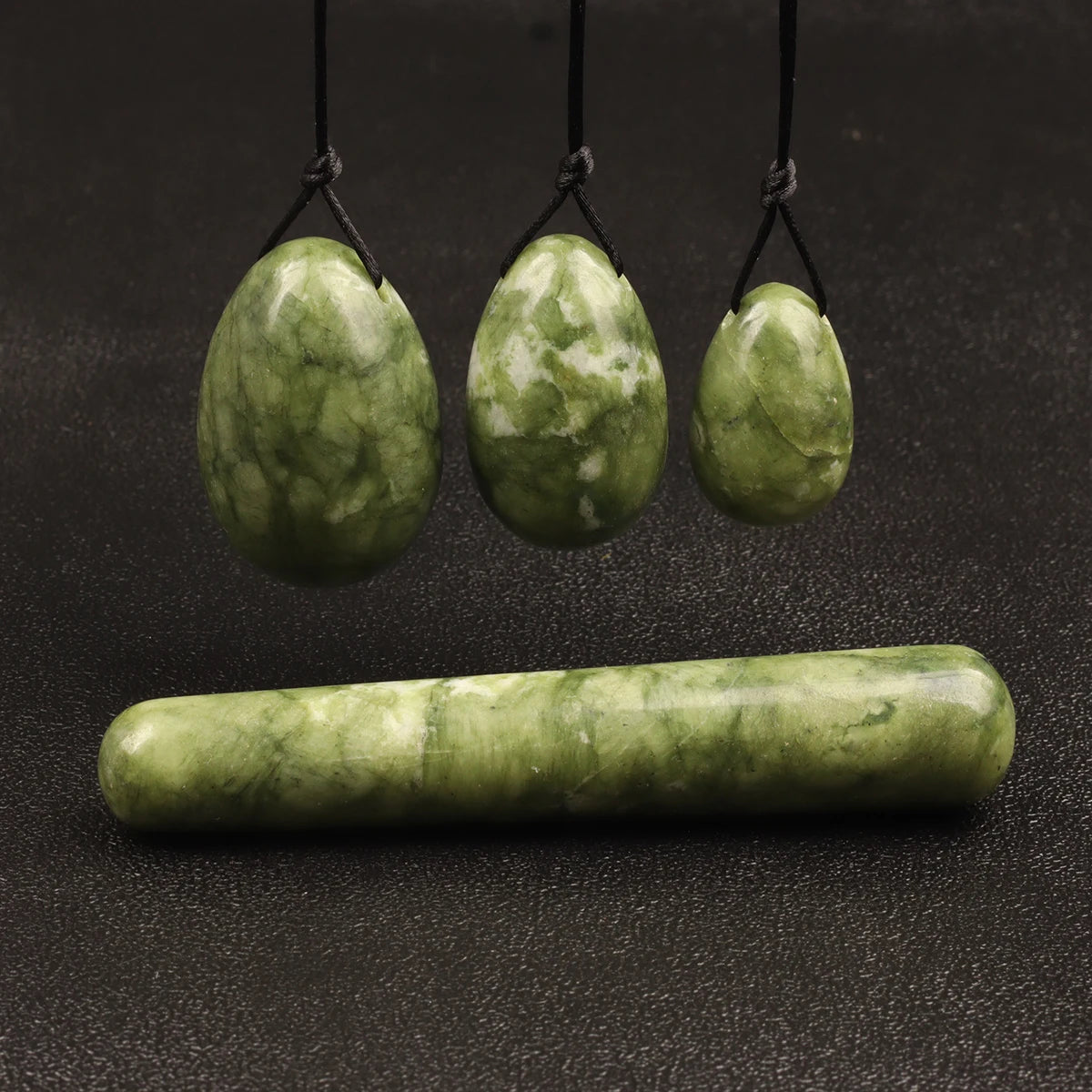 Wholesale Drill Jade Egg Set Quartz Massage Wand Crystal Stone Yoni Ball Pelvic Kegel Exercise Tool Tightening Vaginal Muscle