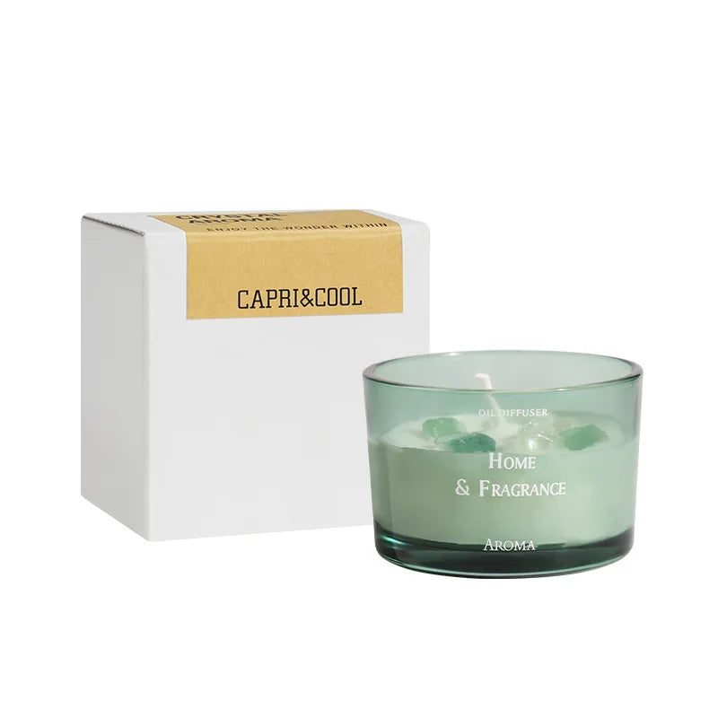 Handcrafted Crystal Scented Candles,  Light-scented Transparent Glass Cup Jar Candles, Festival And Birthday Gifts As Souvenirs