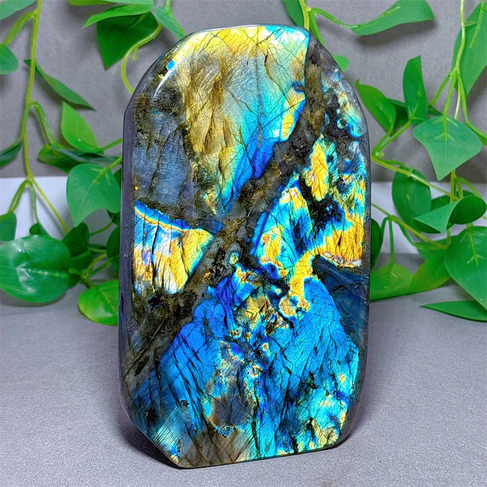 Labradorite Big Free Form Crystal Natural Stone Quartz Stone Minerals Home Garden Decoration Reiki Energy Healing Luck RoomDecor