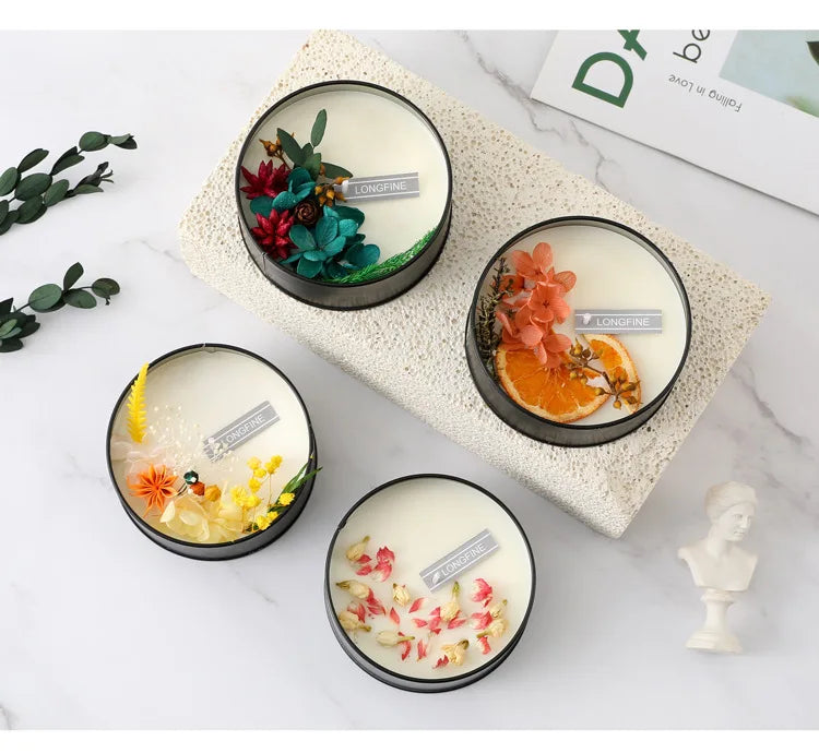 100% Soy Wax Handmade Rose Jasmine Gardenia Aromatherapy Candle Birthday Christmas Immortal Flower Fairy Gift Cup Wax