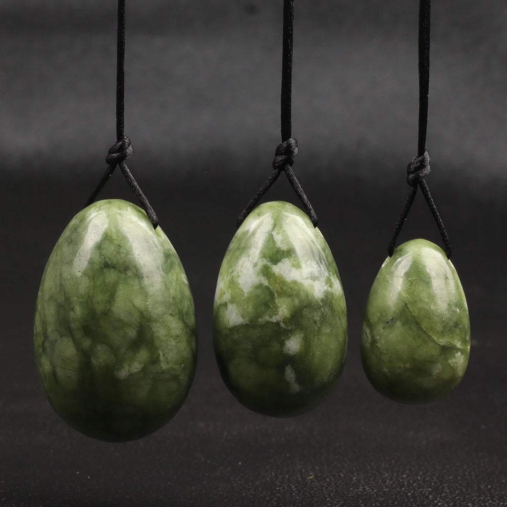 Wholesale Drill Jade Egg Set Quartz Massage Wand Crystal Stone Yoni Ball Pelvic Kegel Exercise Tool Tightening Vaginal Muscle
