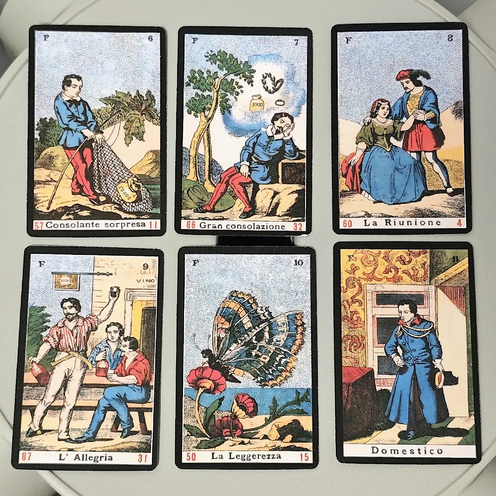 52 Pcs Oracle Sibyl Cards 9*6cm Every Day Oracle Deck Sibilla Italian Deck For Party Game, Birthday Gift
