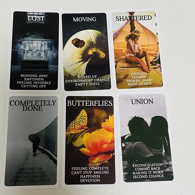 Mystic Black Rose Oracle Deck 78 Pcs Situations Tarot Cards Twin Flame Love Keywords Deck Healing Shadow Work Unique
