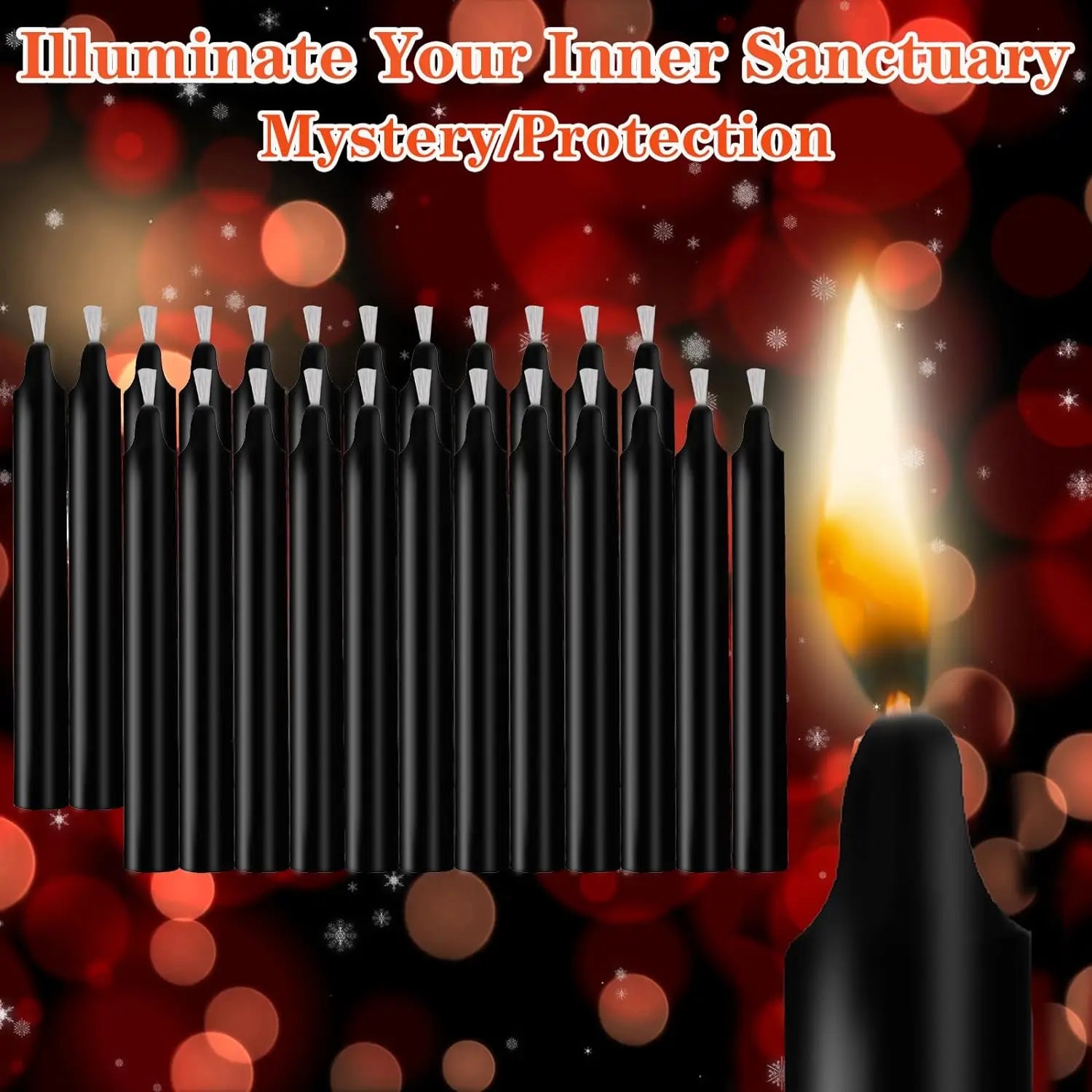 24 Pcs 4* 0.5in (10.2*1.2cm) Black Small Rod Wax, Drip-Free, Smoke-Free and Fragrance-Free Household Dinner Candles, Hand-Pulled, High-Quality, Suitable for All Places, Various Holidays.
