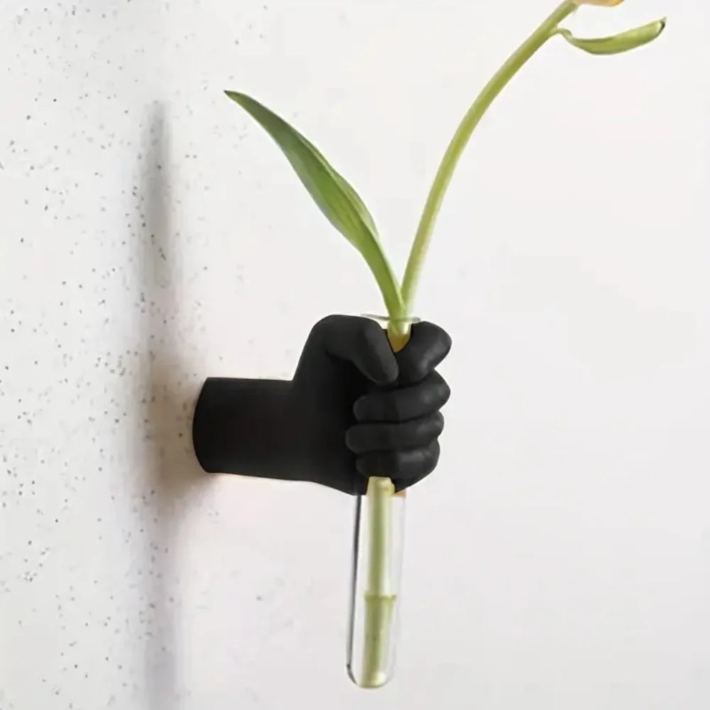 Simulations Hand Flower Wall Vase Decorative Flowers Resin Wall Mounted Vase Vase Art Handmade Decorative Vases Home