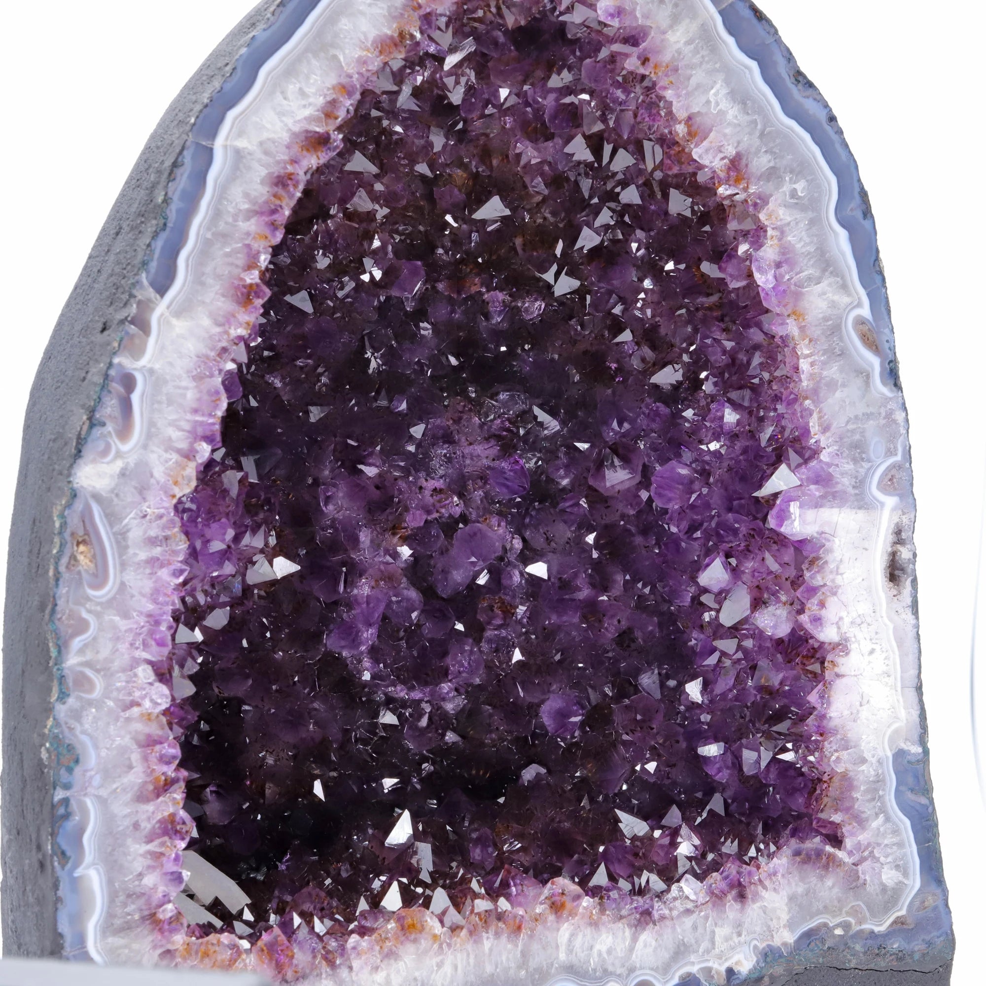 Natural Native Amethyst Cave Quartz Crystal Specimen Reiki Healing Fortune Home Office Decoration ZJD2025YILUN06