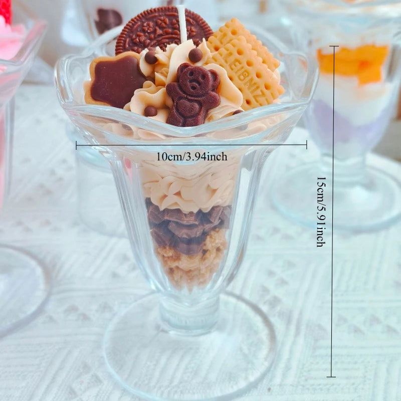 Ice Cream Scented Candle Aromatherapy Decorative Candle Creative Dessert Shape Candle for Relaxation Home Decor Party Gift