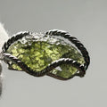 Meihan Natural Czech Moldavite 925 Sterling Silver Pendant Irregular Shape Fine Jewelry for Eliminating Negative Energy