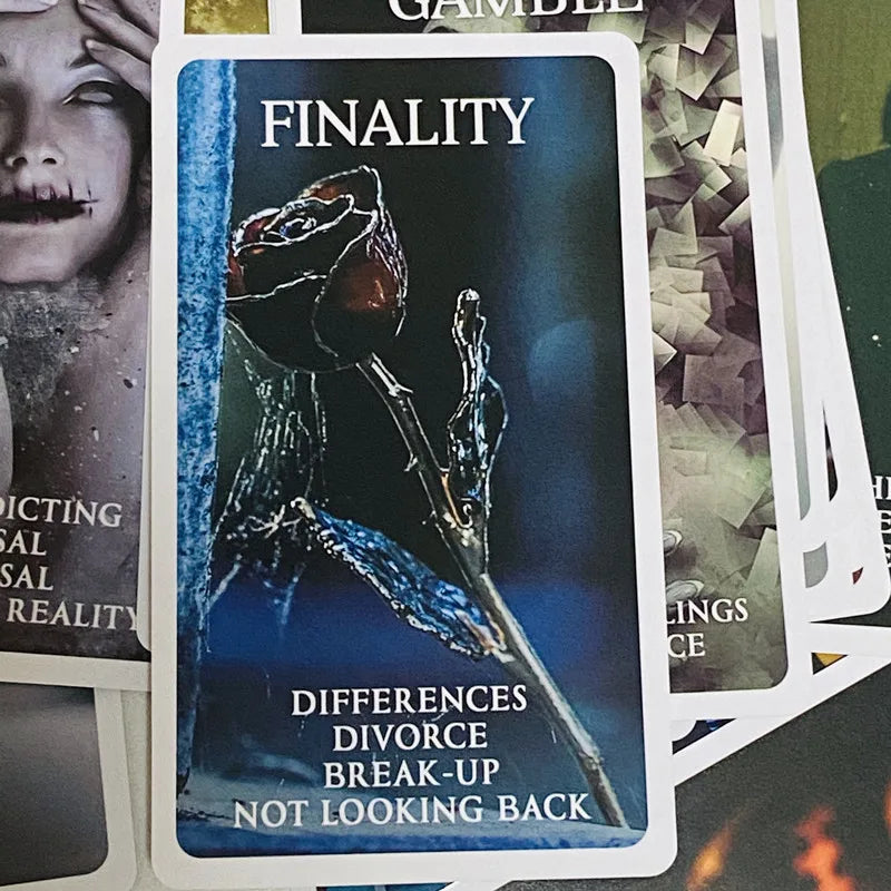 Mystic Black Rose Oracle Deck 78 Pcs Situations Tarot Cards Twin Flame Love Keywords Deck Healing Shadow Work Unique