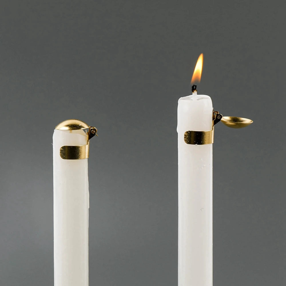 Automatic Extinguisher Candle Wick Trimmer Taper Candle Snuffer Tools Care Kit Silver and Gold Color