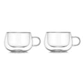 100/200ml Double Walled Glass Coffee Cup Set Clear Espresso Cups With Handle Heat-resisting Glass Cup For Milk Latte Tea