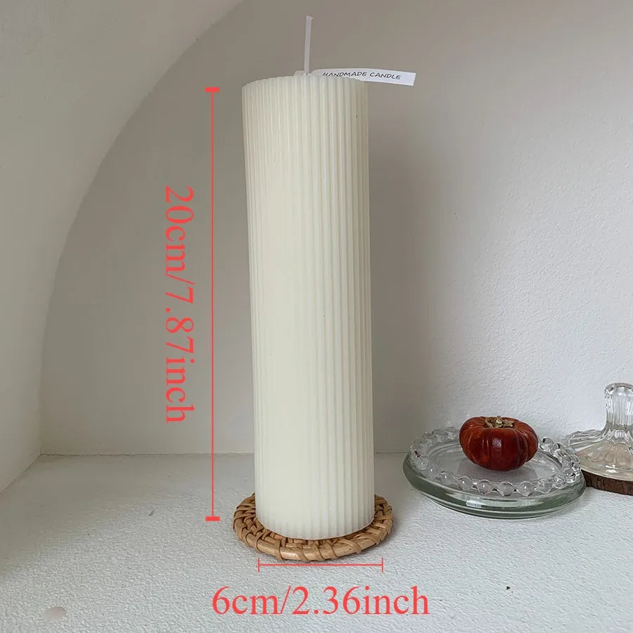 1pcs Nordic style cylindrical candle smokeless candle for wedding, party, birthday decoration, Nordic home decoration, bedroom