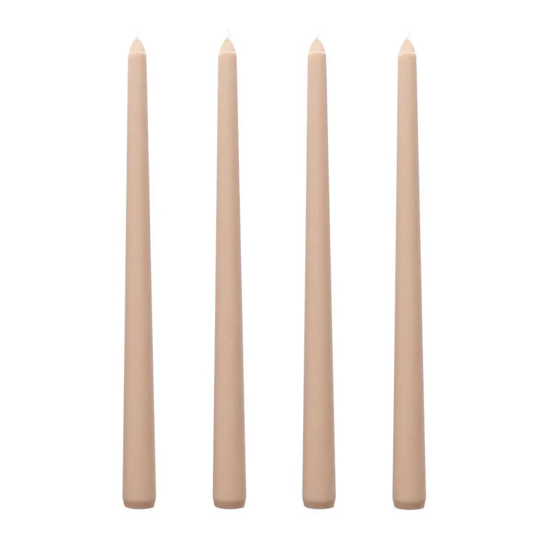 30CM Taper Candle 4 Pack - Home Interior Long Burning Dripless and Smokeless Candles Unscented - Valentines Candles for Home