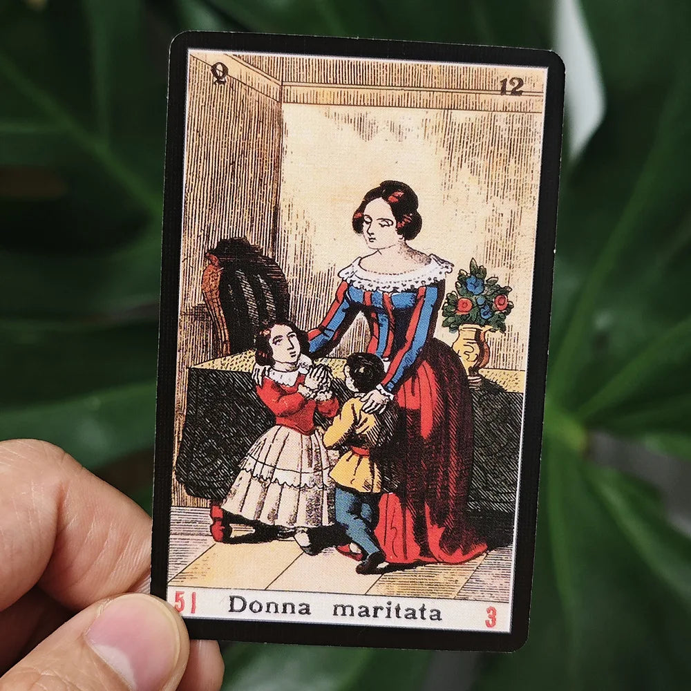 52 Pcs Oracle Sibyl Cards 9*6cm Every Day Oracle Deck Sibilla Italian Deck For Party Game, Birthday Gift