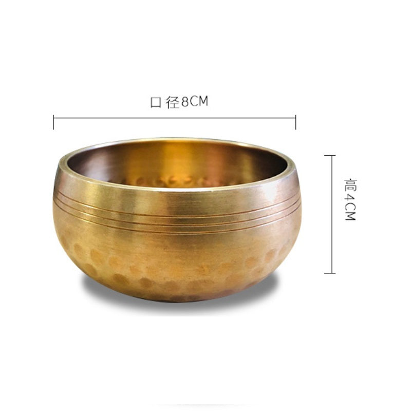 Nepalese Tibet Buddhist Sound Bowl Yoga Meditation Chanting Singing Bowl Brass Chime Handicraft Sound Therapy Musical Instrument