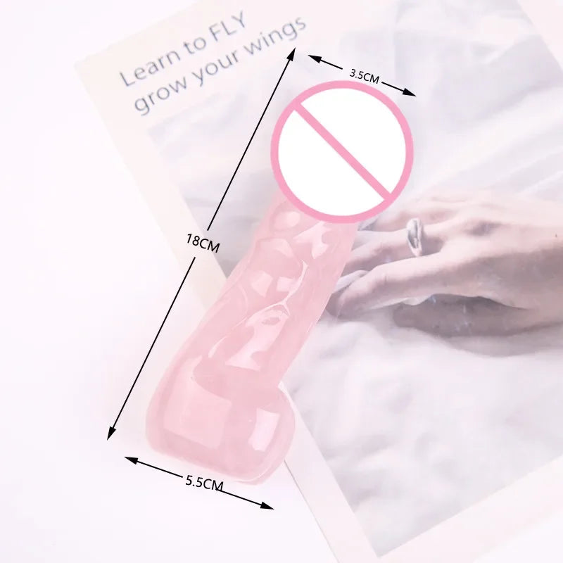 Massage Stick Natural Rose Quartz Yoni Wands Good Quality Pink Crystal Massage Wood Stone Ornament Gemstone Crafts Pleasure Wand