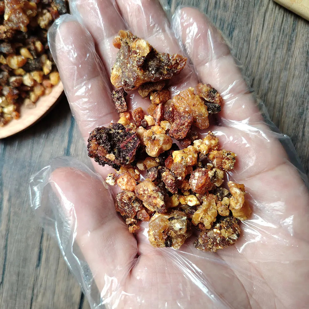 50g/100g Myrrh Incense Pure Somali Myrrh Resinoid Hallelujah Church Incense Luban for Air Purification Psychotherapy Meditation