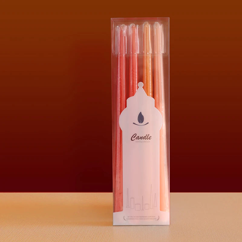 30CM Taper Candle 4 Pack - Home Interior Long Burning Dripless and Smokeless Candles Unscented - Valentines Candles for Home