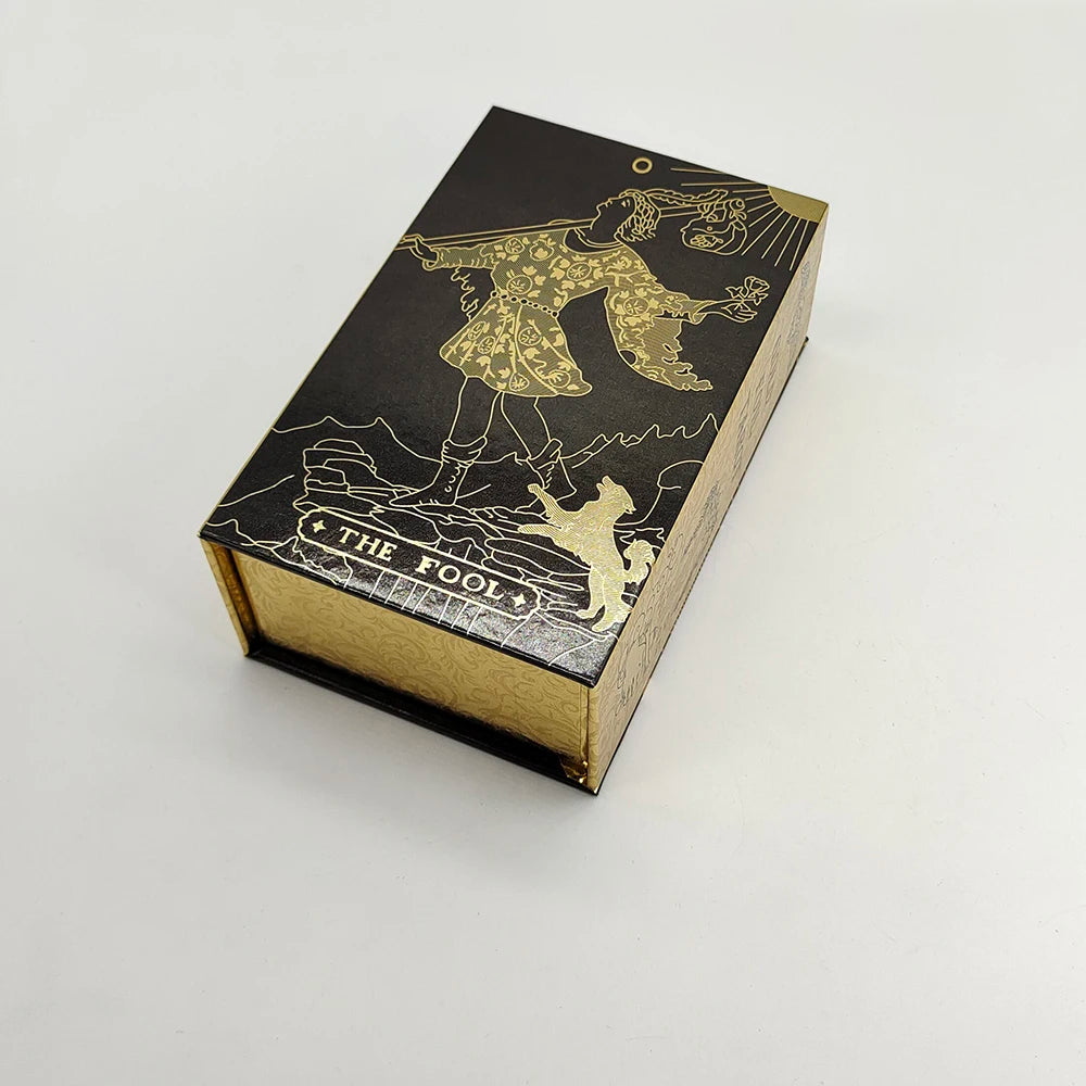 New Plastic Rider Waite Tarot Hot Stamping Gold Foil Tarot Exquisite Board Game Divination Cards For Collection