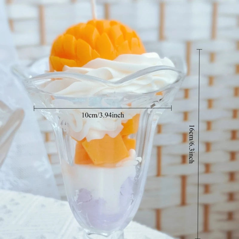 Ice Cream Scented Candle Aromatherapy Decorative Candle Creative Dessert Shape Candle for Relaxation Home Decor Party Gift