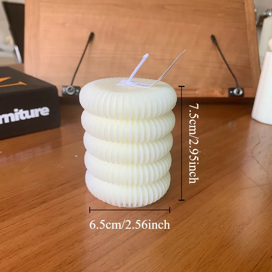 1pcs Nordic style cylindrical candle smokeless candle for wedding, party, birthday decoration, Nordic home decoration, bedroom