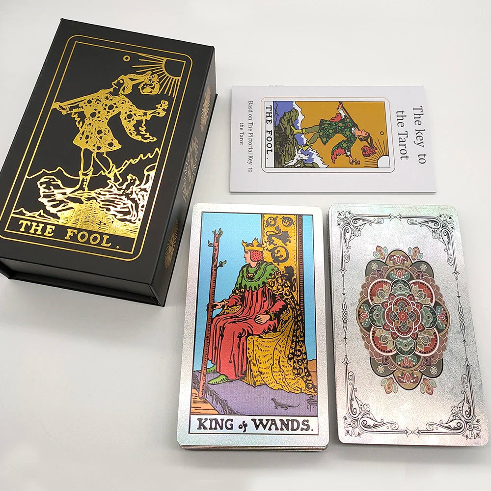 New Plastic Rider Waite Tarot Hot Stamping Gold Foil Tarot Exquisite Board Game Divination Cards For Collection