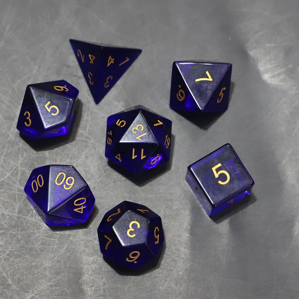 Fashion Natural Stone Hand Carved Polyhedral Dice Sets Healing Crystal Dungeon Dragons Table Board Roll Playing Games Craft Gift