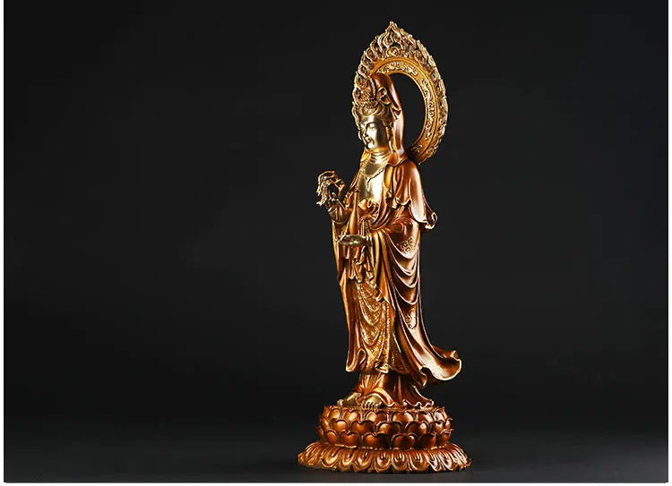 45CM 2022 TOP grade bless family Safety Health luck efficacious Talisman Buddhism brass GUANYIN Avalokitesvara Buddha statue