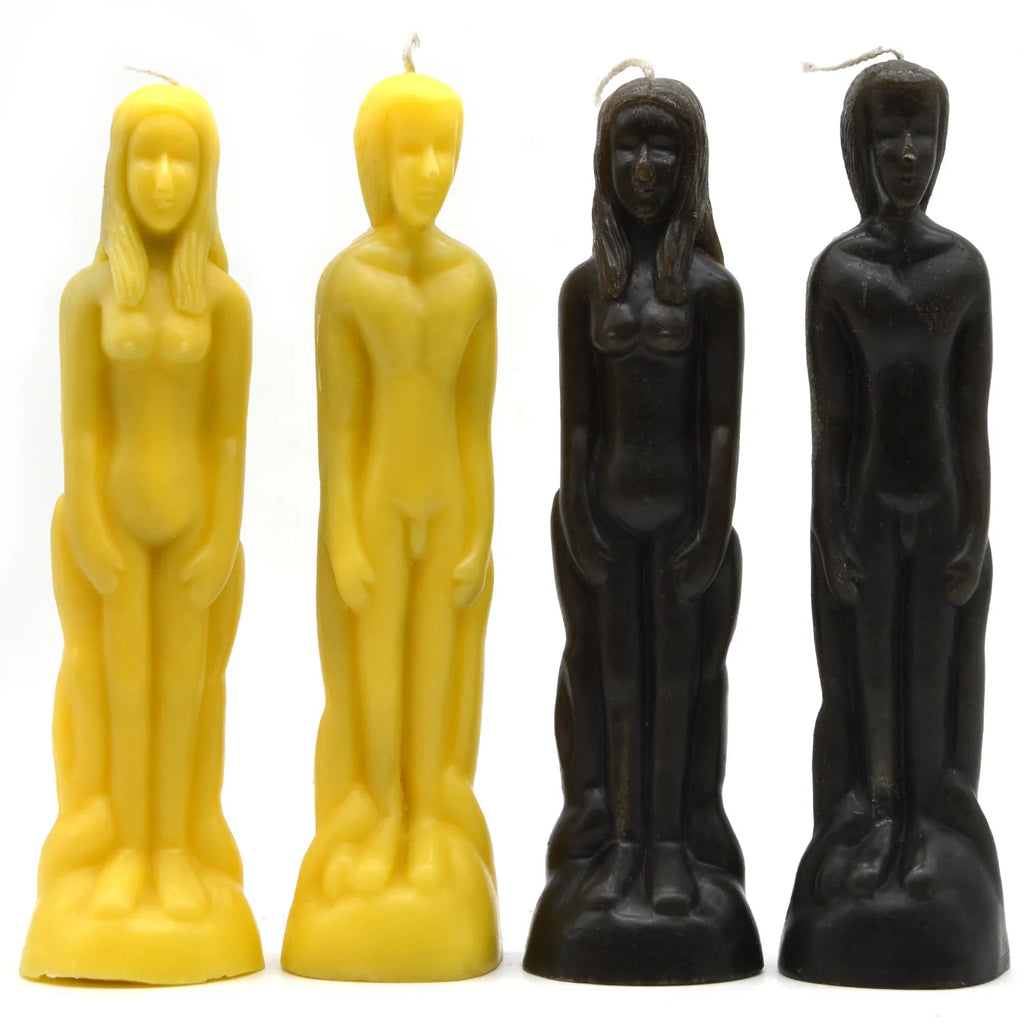 1pcs Black Candle Ritual Female Male Figure Human Candle Soy Wax Paraffin Wax Hoodoo Candles for Spells and Altars