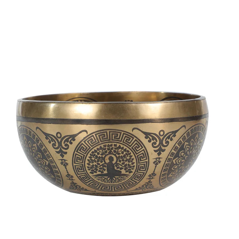 Nepal Handmade Tibetan Bowl Yoga Sound Healing Brass Tibetan Singing Bowls Professional Meditation Bowl Instruments Mindfulness