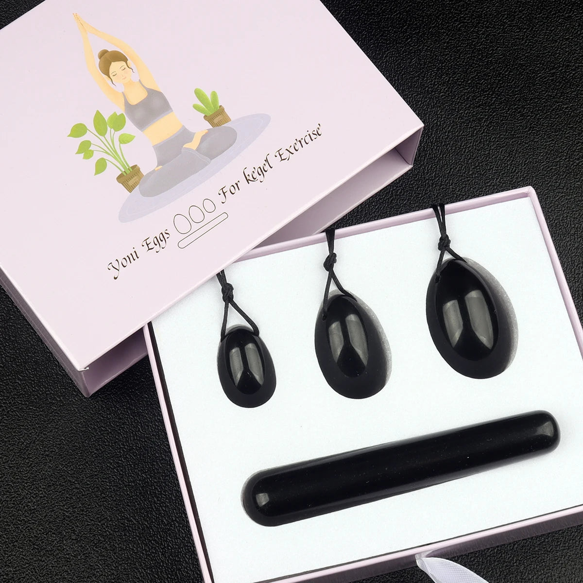 Wholesale Drill Jade Egg Set Quartz Massage Wand Crystal Stone Yoni Ball Pelvic Kegel Exercise Tool Tightening Vaginal Muscle