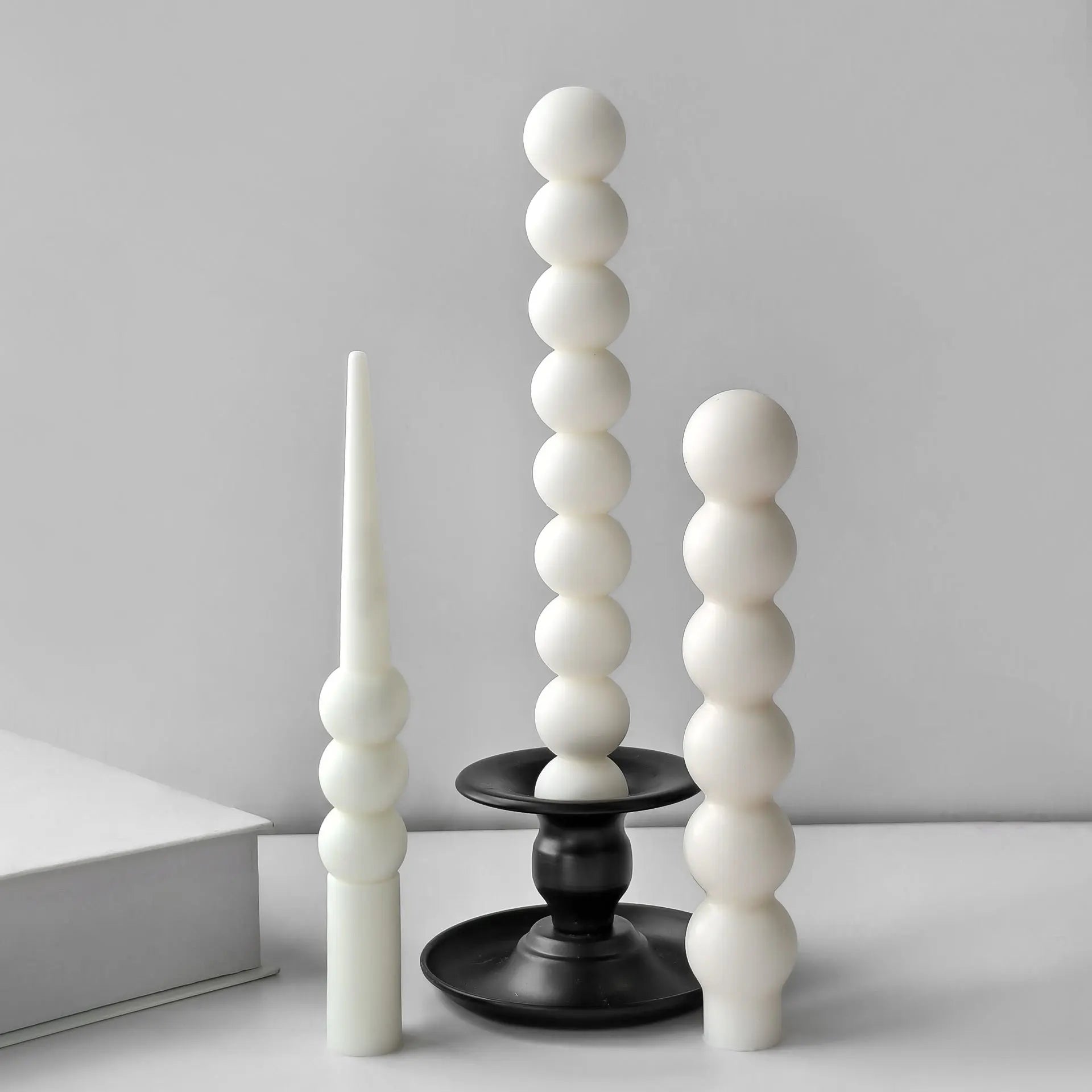 Geometric Long Rod Candle Mold Handmade Aroma Candle Silicone Molds Twist Spiral Long Pole Candle Making Supplies