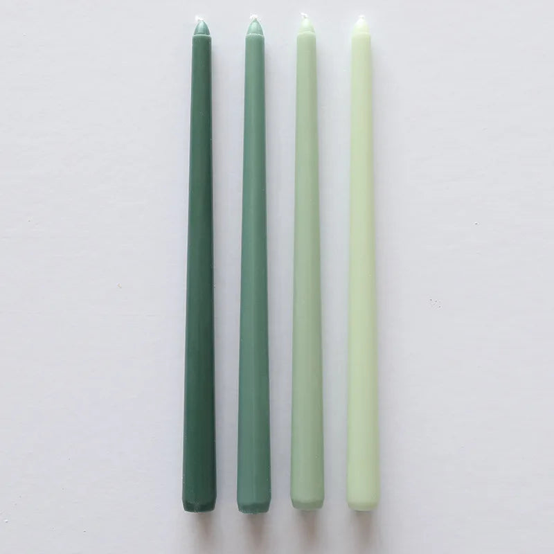 30CM Taper Candle 4 Pack - Home Interior Long Burning Dripless and Smokeless Candles Unscented - Valentines Candles for Home