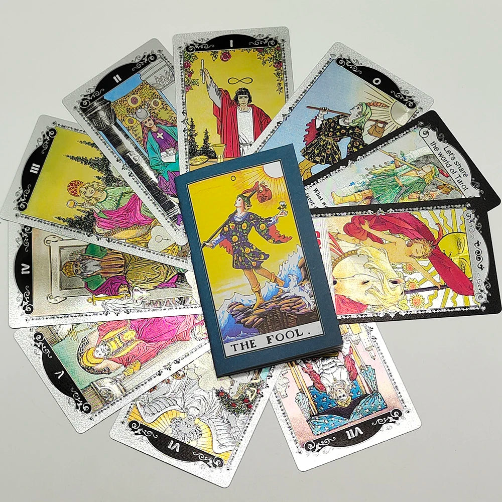 New Plastic Rider Waite Tarot Hot Stamping Gold Foil Tarot Exquisite Board Game Divination Cards For Collection