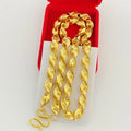 Luxury and domineering 9999 24K real gold jewelry phoenix pattern wheat necklace fashion men and women wear gold chains