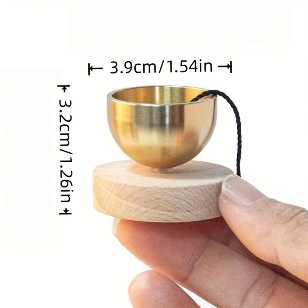1PC Mini Song Bowl Set Meditation Clear Ringtone Musical Instrument Relax Female Anxiety Anxiety Healing Yoga Reduce Stress Bell