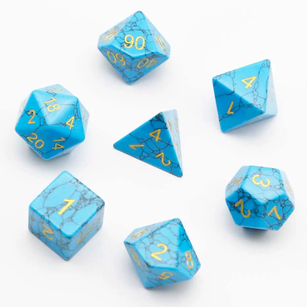 Fashion Natural Stone Hand Carved Polyhedral Dice Sets Healing Crystal Dungeon Dragons Table Board Roll Playing Games Craft Gift