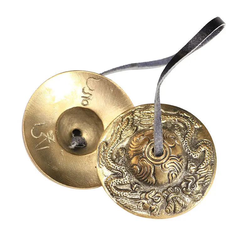 Tibetan Tingsha Cymbals Sanskrit Brass Chime Bells Meditation Gong for Spiritual Healing Mindfulness Yoga Buddhist