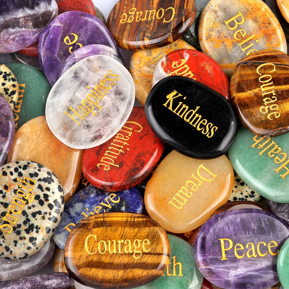 Natural Crystal Stone Ornaments Ellipse Inspirational Room Decor Healing Crystals Energy Feng Shui Jewelry Decoration 40-45mm