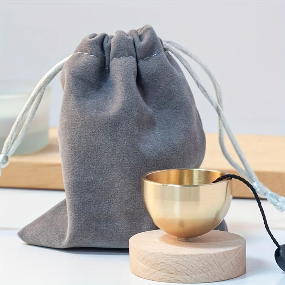 1PC Mini Song Bowl Set Meditation Clear Ringtone Musical Instrument Relax Female Anxiety Anxiety Healing Yoga Reduce Stress Bell